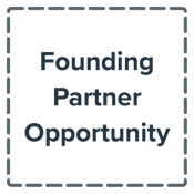 Text that says  Founding Partner Opportunity with dashed line border
