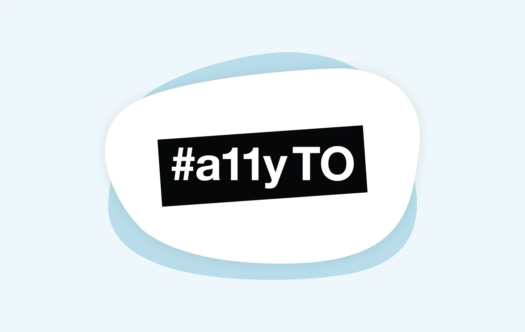 The a11y TO logo over a white and blue background.