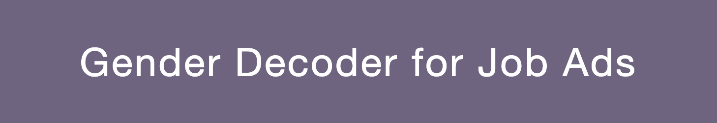 Gender Decoder logo