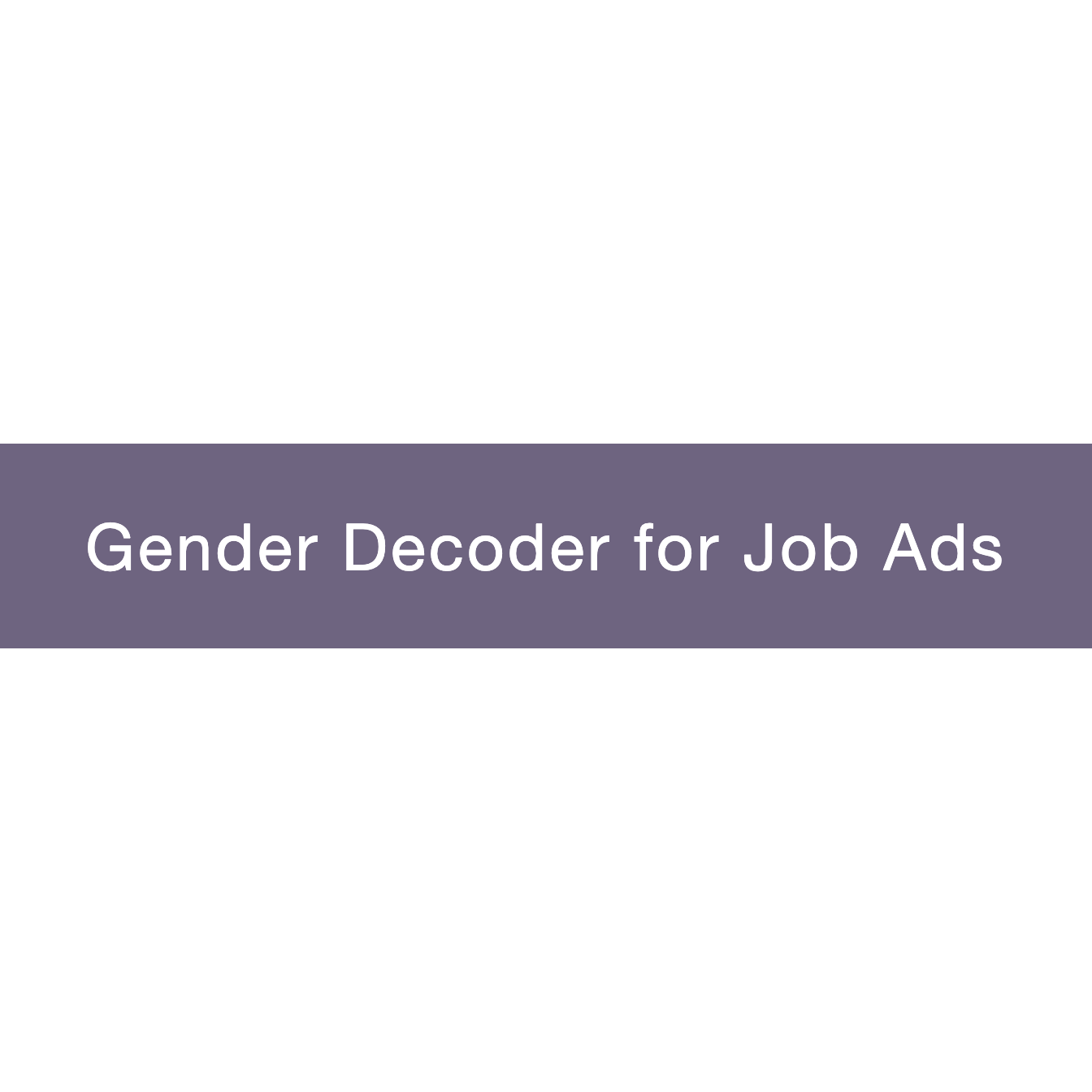 Gender Decoder Logomark